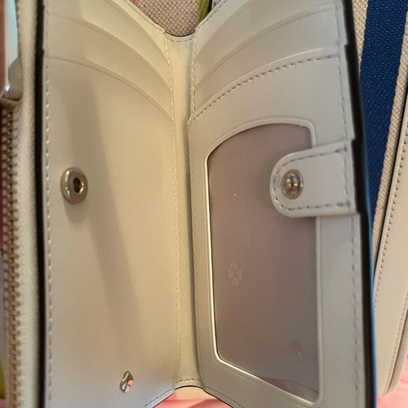 Kate Spade pink and green Striped Tote Bag. 4 pc. New - Picture 10 of 13